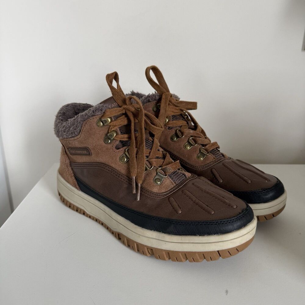 Weatherproof Men's Landon Sneaker Boots Leather Brown Size 8